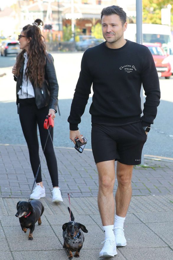 Michelle Keegan - Walks her dogs in Cheshire