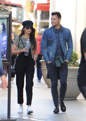 Michelle Keegan with her husband out in Los Angeles