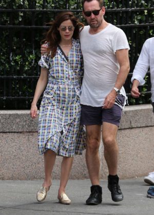 Michelle Monaghan with her husband out in New York City