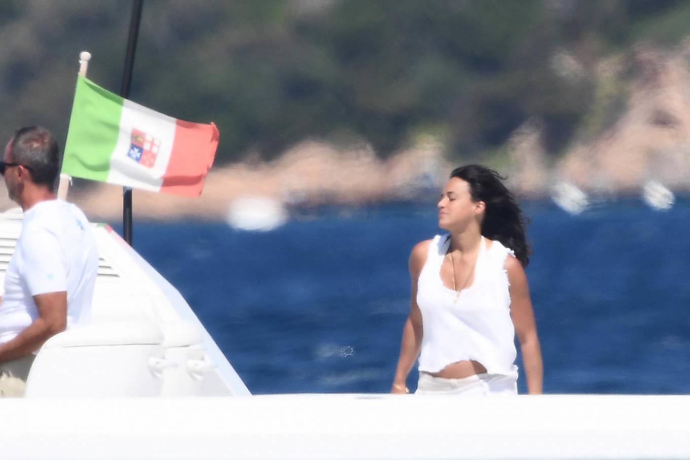 Michelle Rodriguez - Enjoying holidays on a yacht in Porto Cervo-22 ...