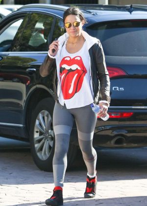 Michelle Rodriguez in Spandex Out in Los Angeles