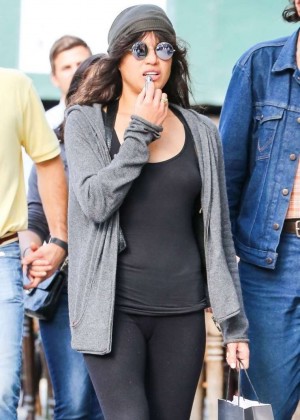 Michelle Rodriguez in Tights Out in NYC
