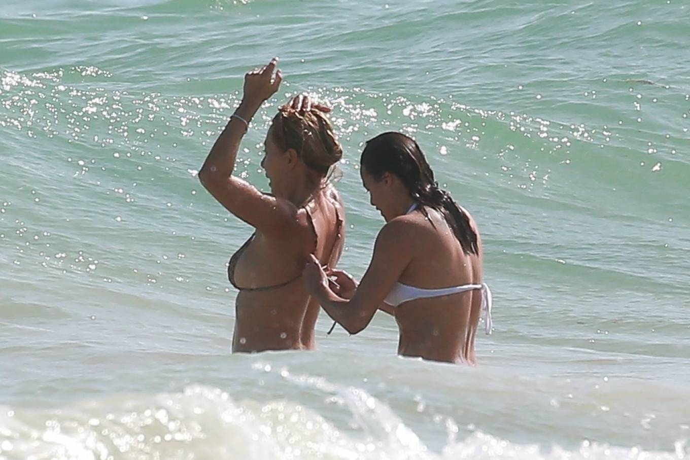 Michelle Rodriguez 2021 : Michelle Rodriguez - In white bikini while vacati...