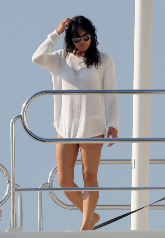 Michelle Rodriguez - On a yacht in St. Tropez
