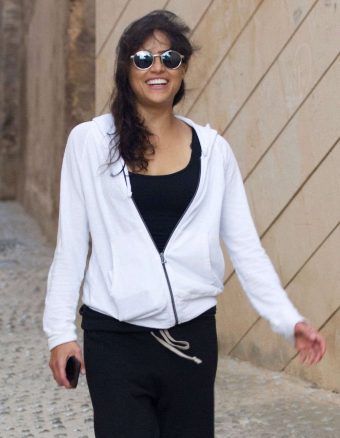 Michelle Rodriguez - Out and about in Ibiza