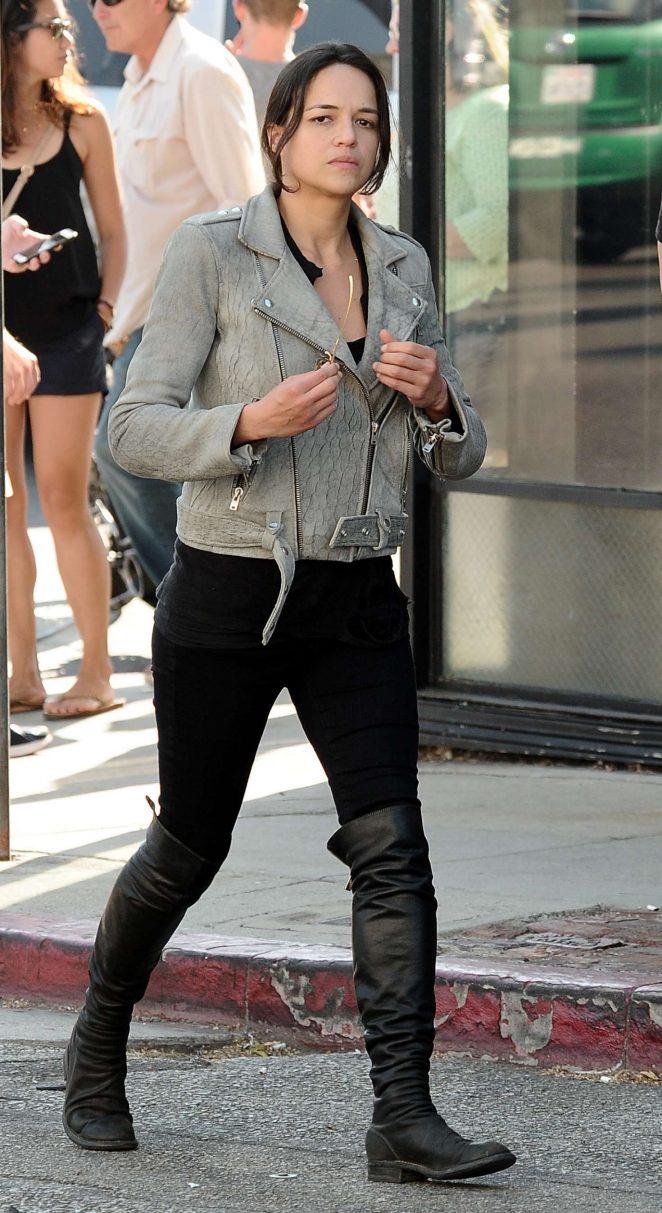 Michelle Rodriguez out on Abbot Kinney Boulevard in Venice