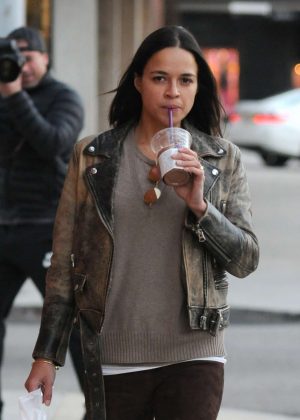 Michelle Rodriguez shopping in Beverly Hills