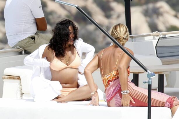 Michelle Rodriguez - With Raffaella Zardo on Gianluca Vacchi yacht 'Genie of the Lamp' in Sardinia