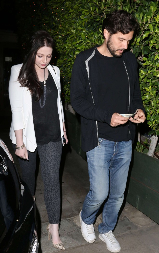 Michelle Trachtenberg - Leaves Ago Restaurant in West Hollywood
