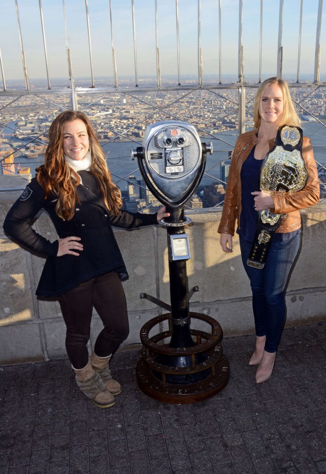 Miesha Tate and Holly Holm - Visit the Empire State Building in New York
