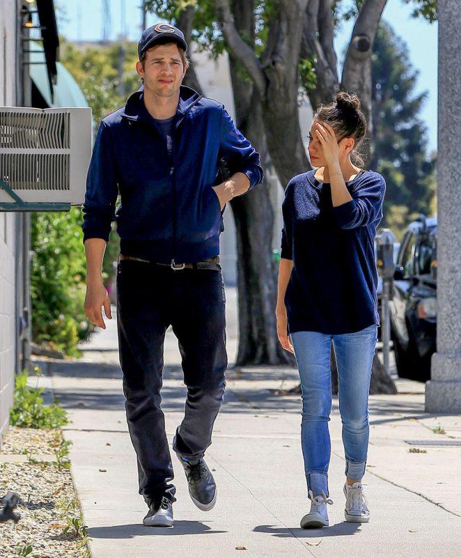 Mila Kunis and Ashton Kutcher out in Beverly Hills