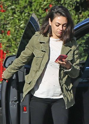 Mila Kunis in Black Jeans Out in LA