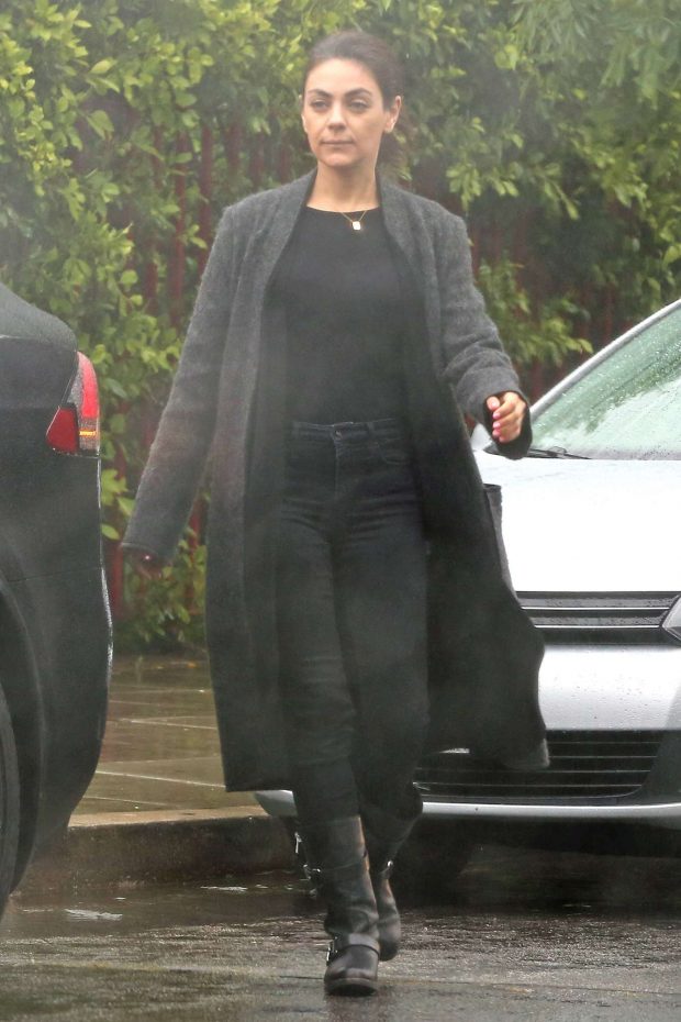 Mila Kunis in Black Outfit - Out in Los Angeles