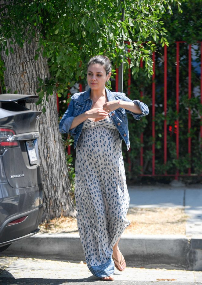 Mila Kunis in Summer Dress out in Los Angeles