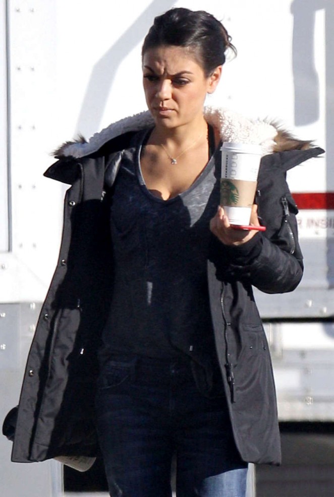 Mila Kunis on the set of ‘Bad Moms’ in New Orleans