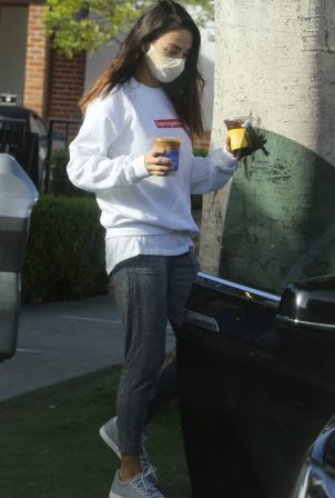 Mila Kunis - Out for a coffee run in Los Angeles