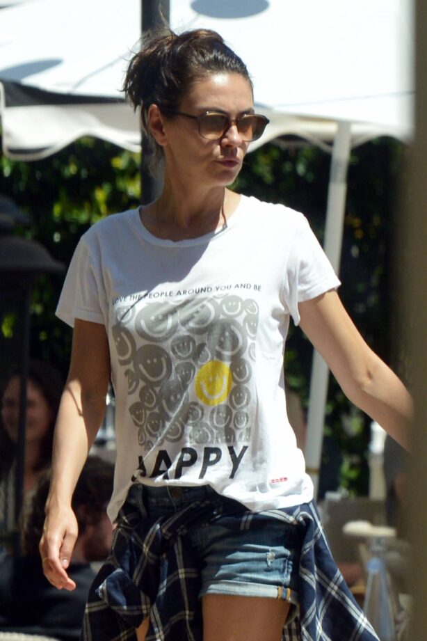 Mila Kunis - Steps Out for family lunch in Santa Barbara