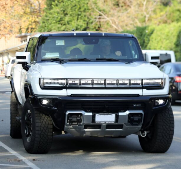 Mila Kunis - Takes a ride in $100,000 Hummer Electric truck in Los Angeles