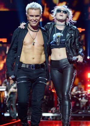Miley Cyrus and Billy Idol Performs at 2016 iHeartRadio Music Festival Day 1 in Las Vegas