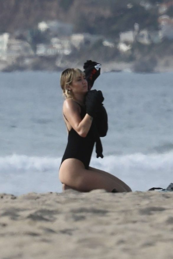 Miley Cyrus and Cody Simpson at Malibu Beach