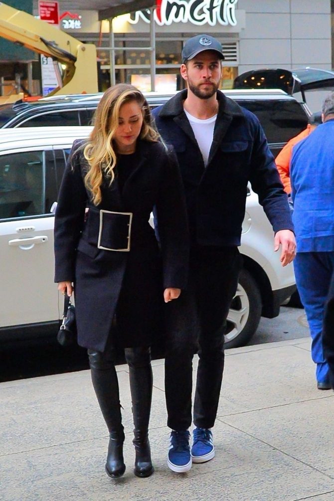 Miley Cyrus and Liam Hemsworth - Out in New York City