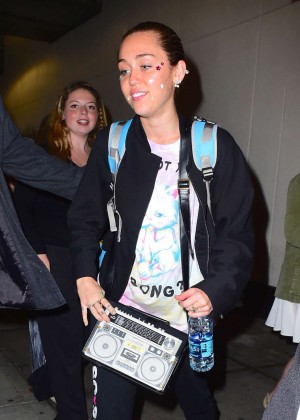 Miley Cyrus - Arriving at JFK Airport in NYC