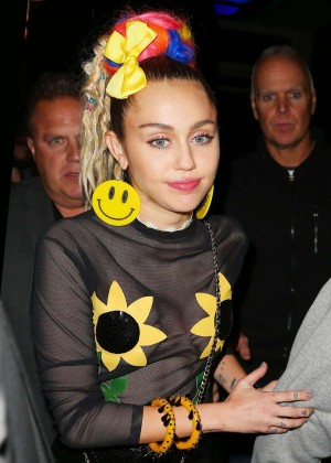 Miley Cyrus - Arriving at SNL Afterparty in NYC
