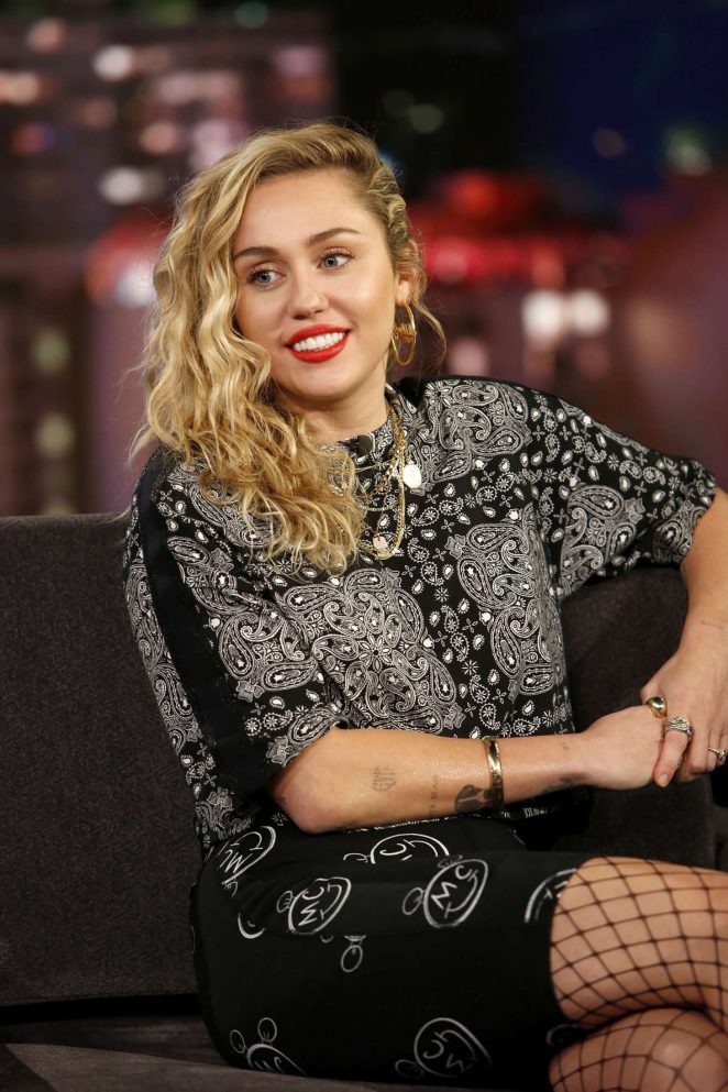 Miley Cyrus at Jimmy Kimmel Live! in Los Angeles