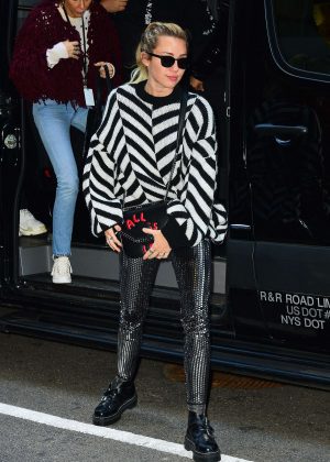 Miley Cyrus - Heads to Radio City Music Hall in New York
