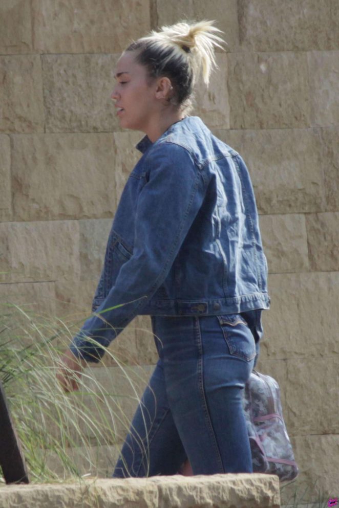 Miley Cyrus in Jeans at Soho House in Malibu