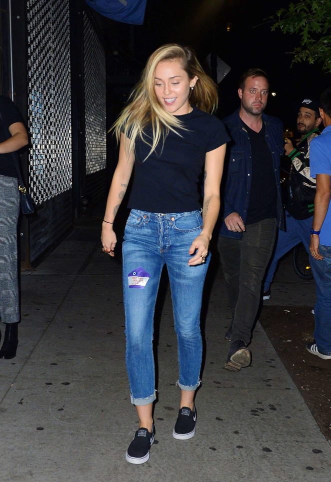 Miley Cyrus in Jeans Out in New York City