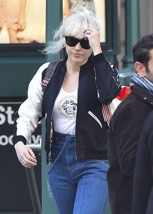 Miley Cyrus in Jeans out in NYC