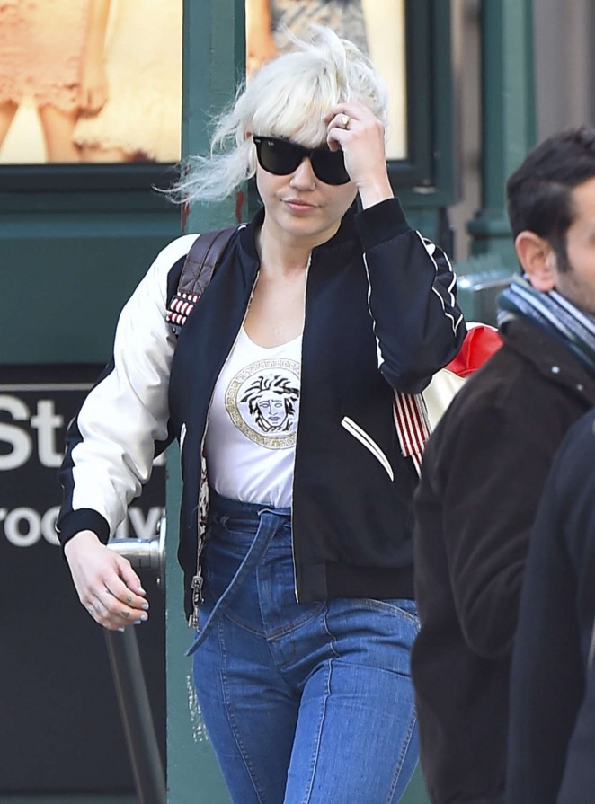 Miley Cyrus in Jeans out in NYC