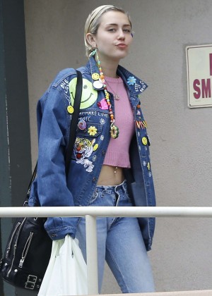Miley Cyrus in Jeans Out in Studio City | GotCeleb