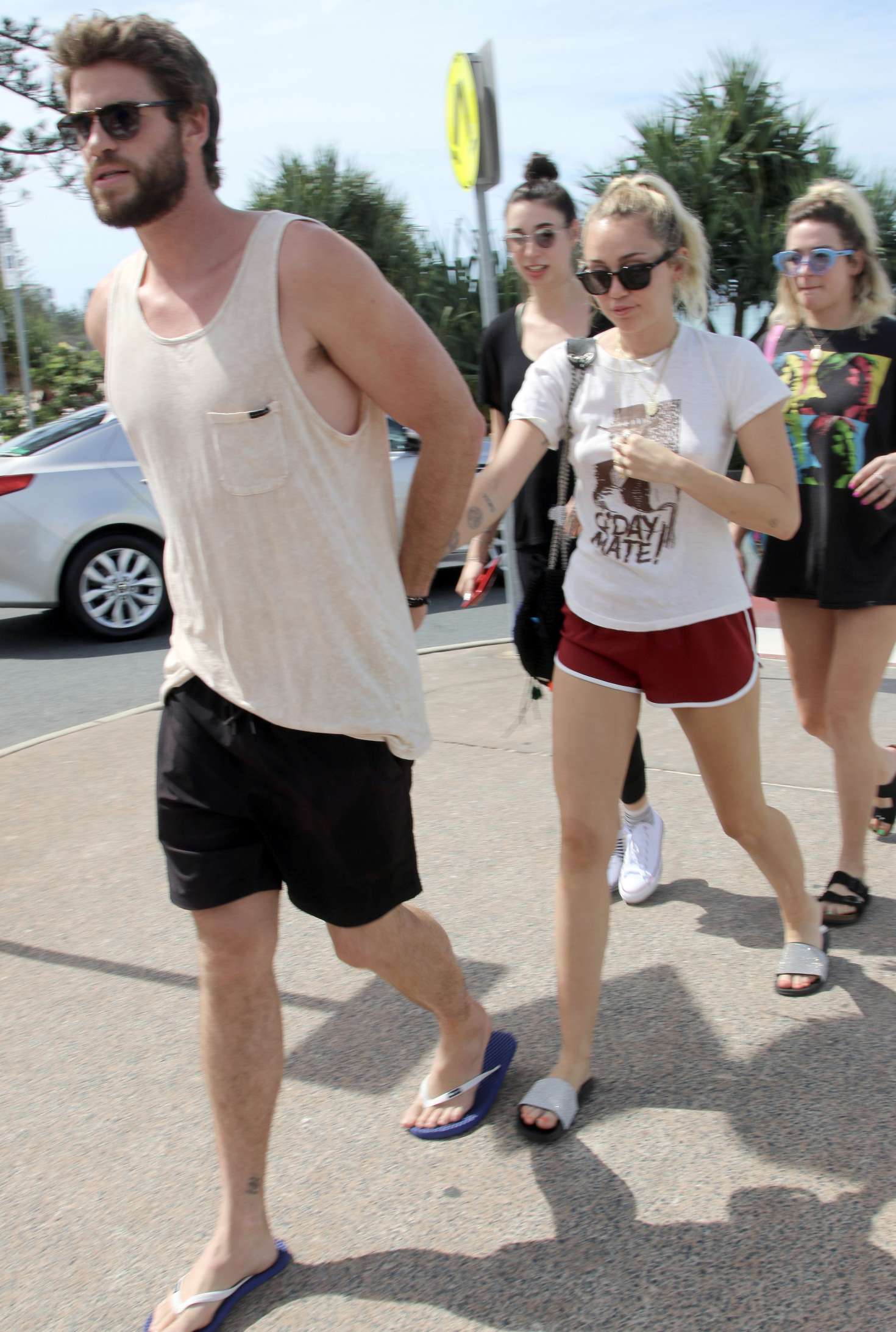Miley Cyrus 2018 : Miley Cyrus in Red Shorts -13