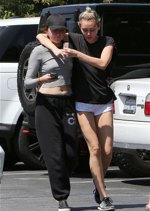 Miley Cyrus in Shorts Out in LA