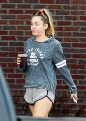 Miley Cyrus in Shorts - Out in Nashville