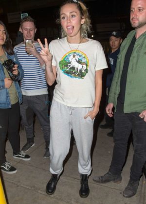 Miley Cyrus in sweatpants out in NYC