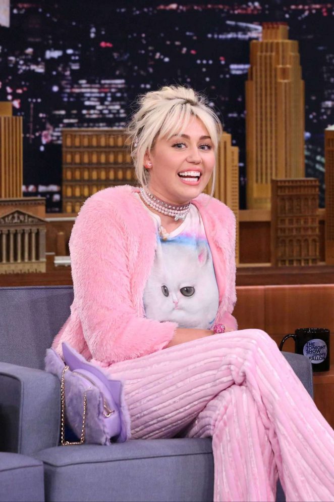 Miley Cyrus on 'The Tonight Show Starring Jimmy Fallon' in NY