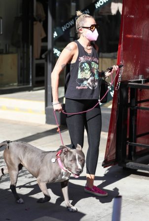 Miley Cyrus - Out with her new rescue dog Angel in Beverly Hills
