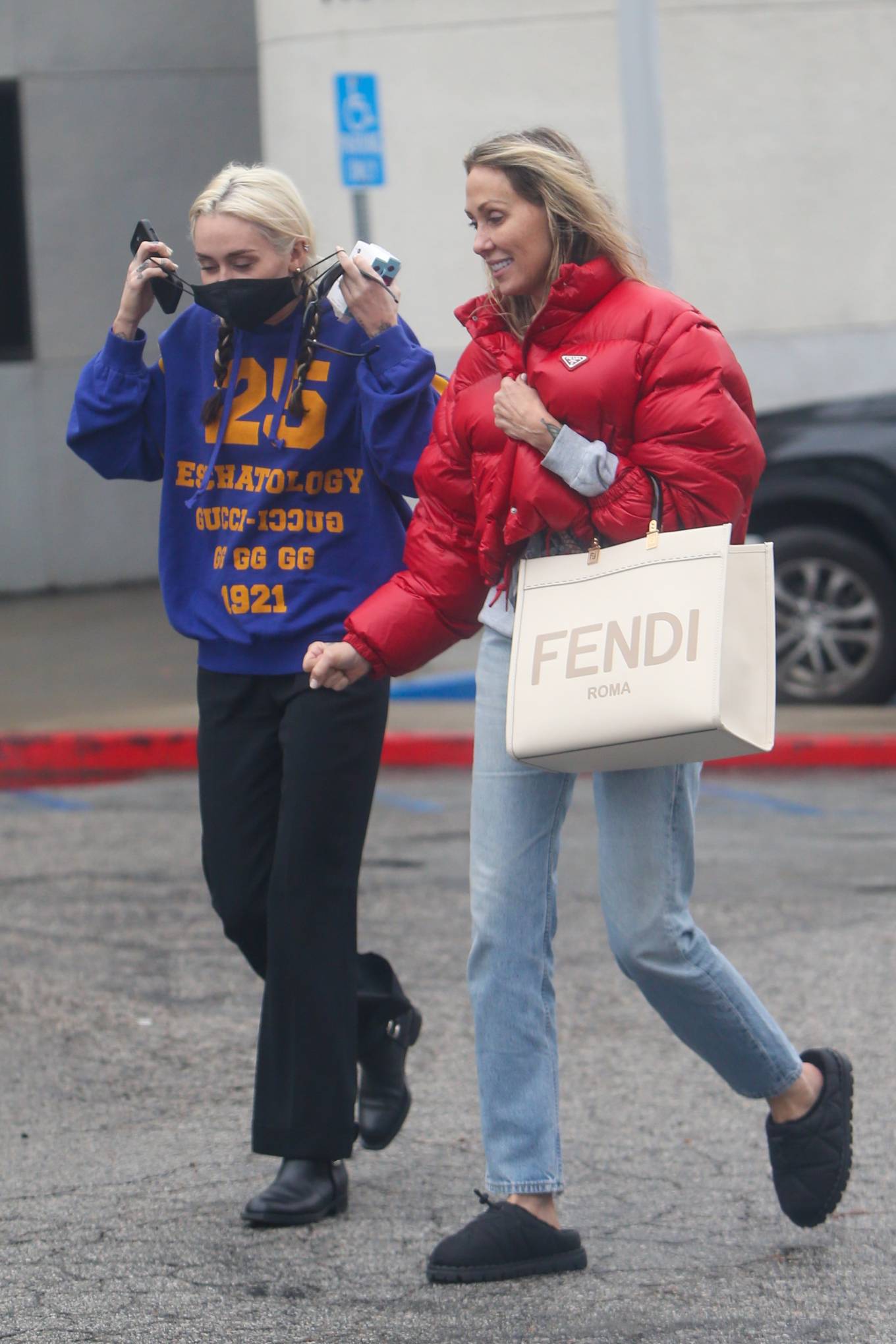 Miley Cyrus - With Tish spotted together in Burbank