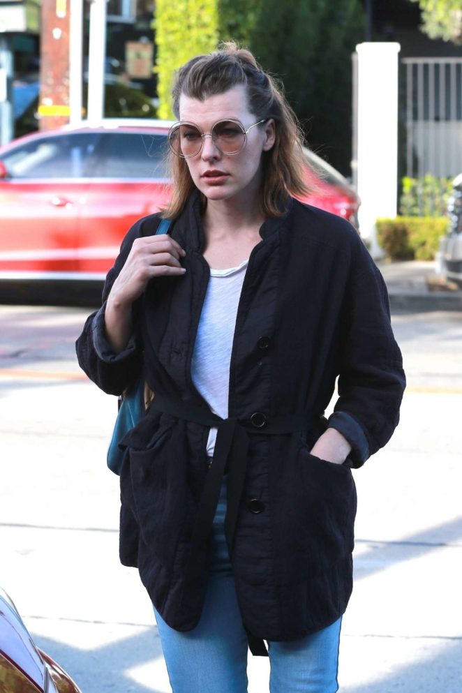 Milla Jovovich at Christmas Shopping in West Hollywood