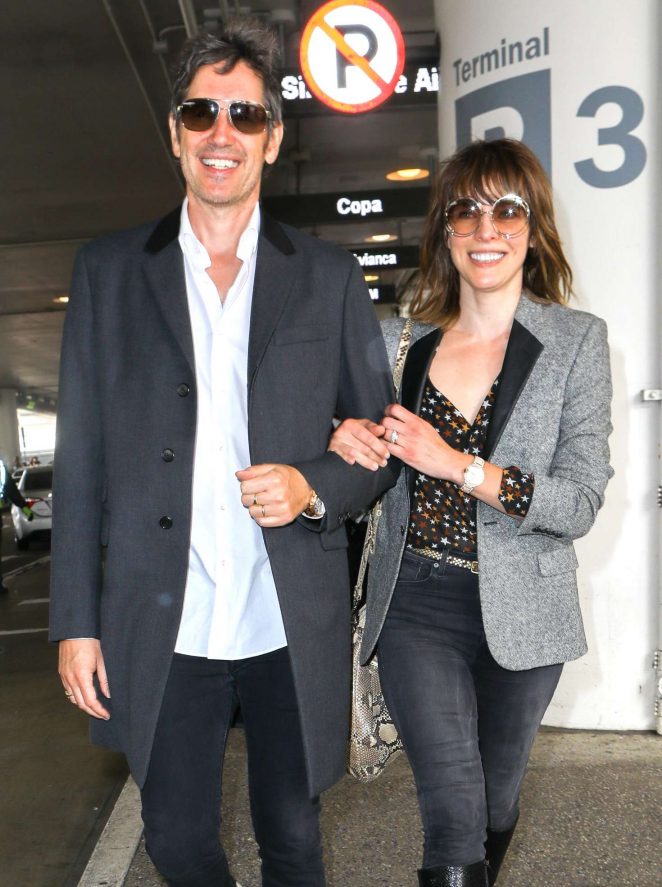 Milla Jovovich at LAX airport in Los Angeles