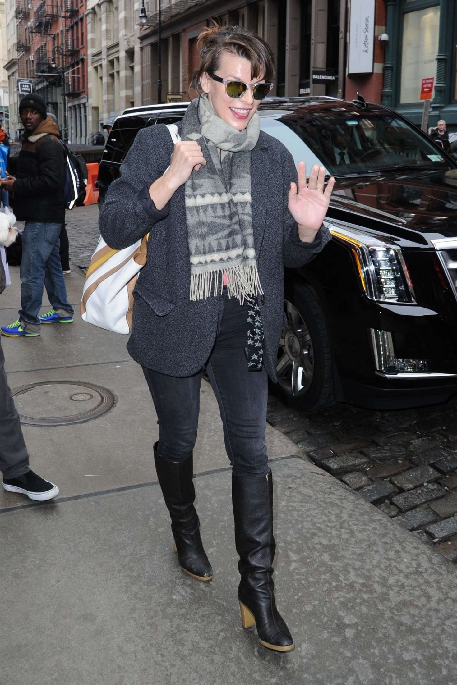 Milla Jovovich 2019 : Milla Jovovich: Leaves her hotel in New York -01
