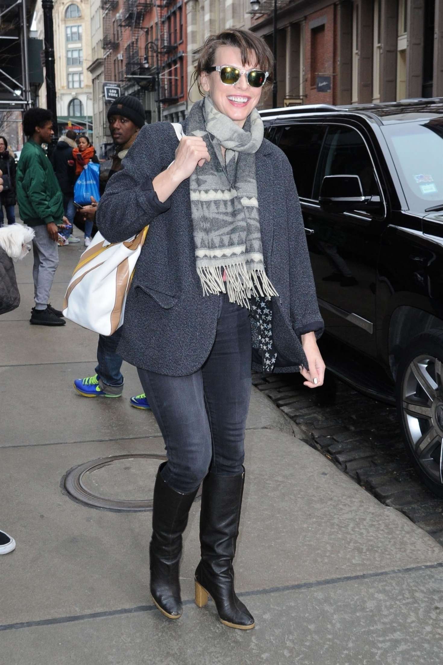Milla Jovovich 2019 : Milla Jovovich: Leaves her hotel in New York -05