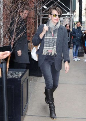Milla Jovovich - Leaves her hotel in New York