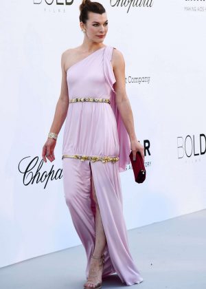 Milla Jovovich – Red Carpet at amfAR’s Cinema Against AIDS Gala in Cannes