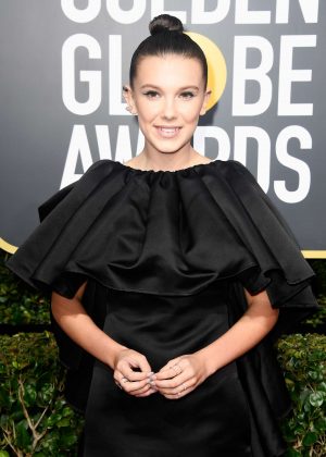Millie Bobby Brown - 2018 Golden Globe Awards in Beverly Hills