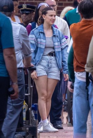 Millie Bobby Brown - Filming 'The Electric State' in Atlanta
