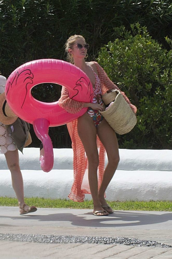Millie Mackintosh - Bikini by the pool in Ibiza